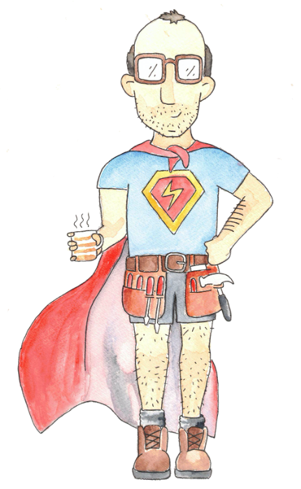 Super dad illustration - psychologist's fees vary depending on the clinician's qualifications and level of experience.
